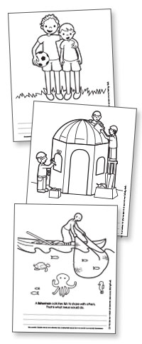 Every Job for Jesus Christian coloring book pages